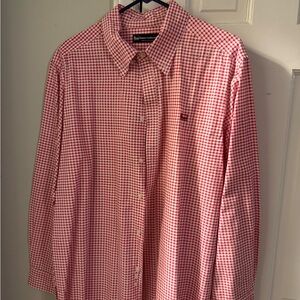 Men’s Banded Red Gingham Shirt